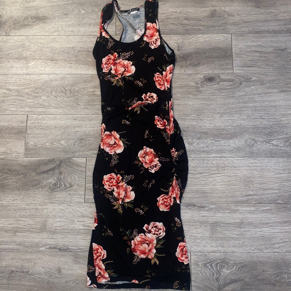 Venus Floral black dress